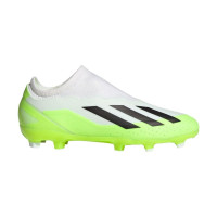 adidas X Crazyfast .3 Laceless Firm Ground (White/Green)