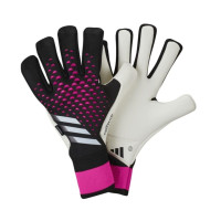 adidas Predator Pro Fingersave Goalkeeper Gloves - Black/White/Pink